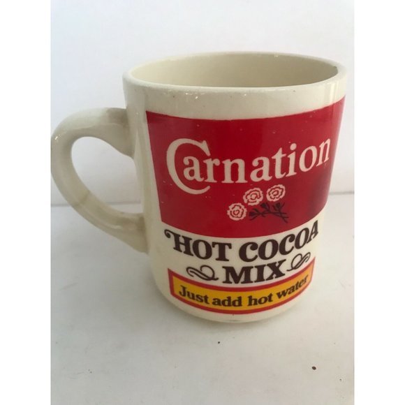 VINTAGE CARNATION HOT COCOA MIX MUG CUP SMALL CERAMIC ADD HOT‎ WATER - Picture 2 of 5